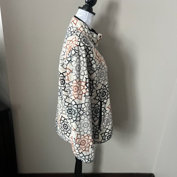 Kavu Geometric Floral Hoodie - Black, Gray, Orange - Picture 5 of 6